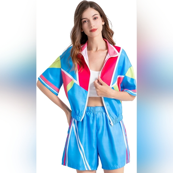 Colorful Geometric Track Suit - Picture 1 of 7